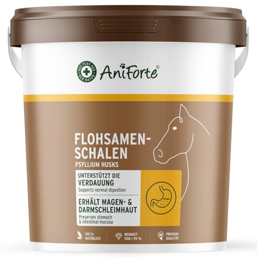 AniForte Indische Flohsamenschalen Pferd 2,5kg – Reich an Ballaststoffen & Schleimstoffen, zur Unterstützung der Verdauung, in Rohkostqualität