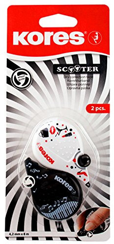 Kores KR84901 Korrekturroller, 8 m x 4.2 mm, schwarz/weiß