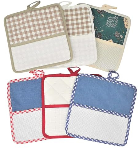 PRESINE 18X18 CM con Tela Aida CONF da 6 Pezzi ASSORTITE