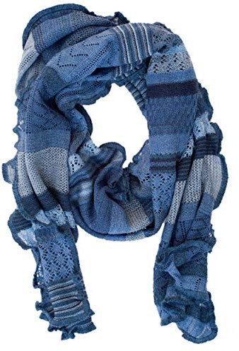 Invero, Bufanda Merino Manu, 100% Lana, vaquero, Talla única