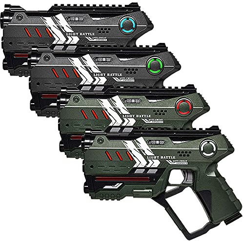 4 Light Battle Connect Anti-Cheat Laser-Tag Pistolen - Metallic-Grün und Grau