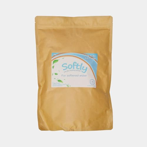 Softly Non Bio Washing Powder Laundry Powder Eco Friendly specially formulated for Water Softener Owners and Soft Water Areas 1.5KG bag - 70 Washes