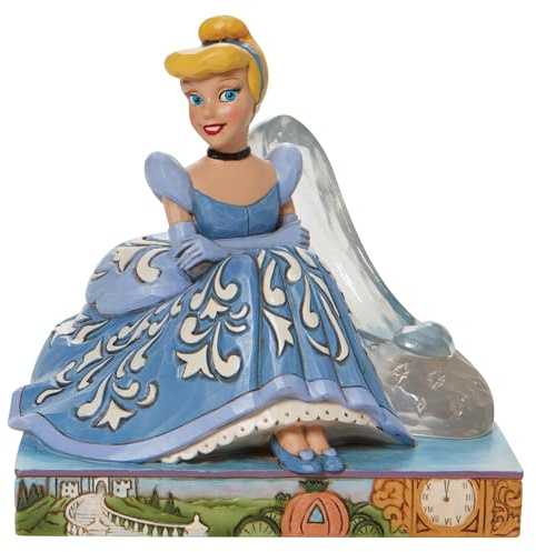 Enesco Jim Shore Disney Traditions Figurine Cendrillon avec Pantoufle en Verre, 13 cm, Multicolore, 5.39 inch