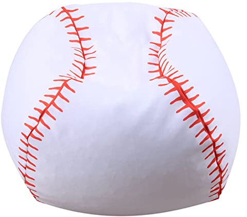 SXxingkong Comfy Faux Fur Bean Bag Chair Cover Bean Bag Chair Cover (No Filler) Sofa Cover for Teens Adults Or Living Room Sofa Bed (Size : 38in, Style : Baseball)