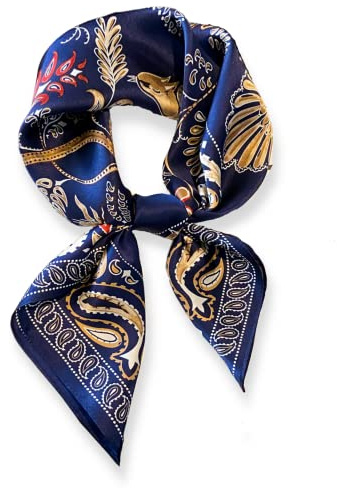 PoeticEHome Bufanda de seda de morera 100% pura para mujer, pañuelo cuadrado 68x68cm, accesorio para cabeza cuello regalo empaquetado