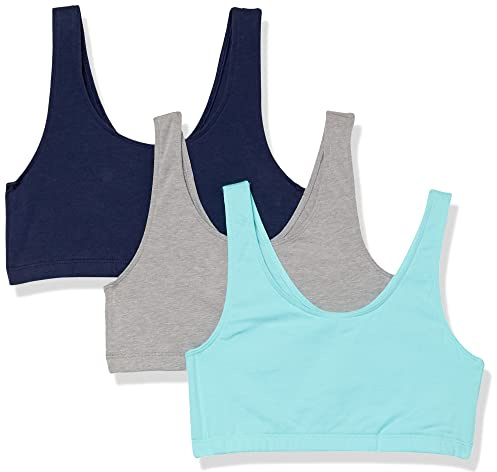 Hanes dam Bomullströja Bralette 3-pack BH