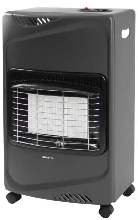 Infiniton HG-B16 Poêle à gaz, noir, 4100 W, 73 cm, panneau céramique, propane ou butane, surfaces jusqu'à 30 m², capteur d'oxygène, usage intérieur