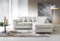 Abakus Direct Right Hand Corner Sofas for Living Room - Stylish Jumbo L Shaped Sofa with Water Repellent Jumbo Cord | Contemporary Chaise Lounge Sofa Corner in White | 212Wx164Dx78H