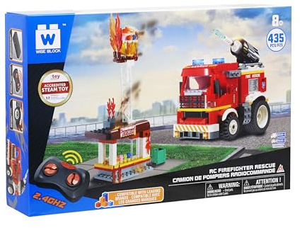 Wise Block Boîte de Construction de Voiture télécommandée, Jouet d'enfant 8 9 10 11 12+ Ans Garçon Fille, Niveau Avancé - Dessert Shop Rescue