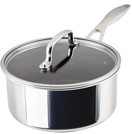 Circulon Scratch Defense Stainless Steel Saucepan with Extreme Non Stick: 20cm Saucepan with Lid, Induction and All Hob Suitable