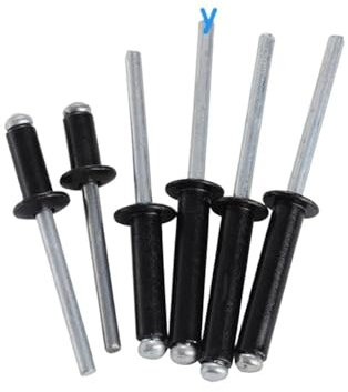 Vis à métal 10/20/30 PCS M2.4 à M5 Rivet Aveugle en Alliage d'aluminium Noir, Rivet Pop Creux Ouvert, Rivet Pop décoratif(M5x30-10Pcs)