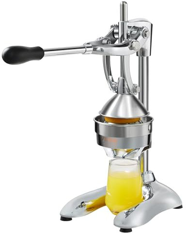 VEVOR Saftpresse Manuell 320x190x430mm Gastro Zitruspresse Edelstahl Orangenpresse mit ergonomischem Pressgriff und rutschfestem Gummi-Sockel Granatapfelpresse φ22mm Spindel Entsafter Juicer Presse
