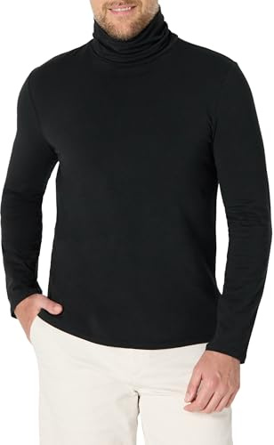 Amazon Essentials Men's Slim Fit Turtleneck Shirts, Black, L