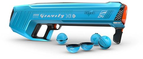 Spyra Gravity Spyra Gravity, potente lanciatore elettrico ad acqua, 4 bombe d'acqua ; acqua riutilizzabili, indicatore a LED, distanza di 16 m, giocattolo per piscina estiva