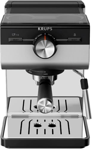 Krups Cafetera Expreso Authentic+ XP384E10-1450W- 15 Bares- Plateada