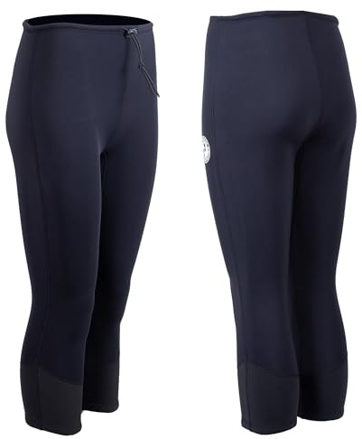 Two Bare Feet Women's Harmony 3/4 Length Capri Wetsuit Pants – 3mm Neoprene Wetsuit Bottoms for Swimming, Surfing, Paddleboarding & Water Sports – Flexible & Lightweight