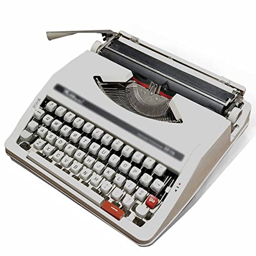 Retro gammaldags manuell skrivmaskin, traditionell bärbar manuell skrivmaskin, vintage skrivmaskin för ett nostalgiskt flöde, finns i två färger (vit, svart)