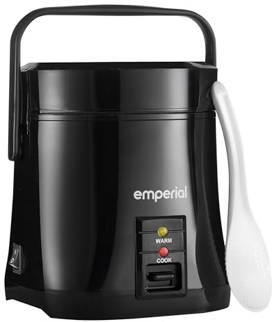Emperial Small Rice Cooker 0.3L | Mini Electric Rice Cooker for 1–2 People | Keep Warm Function | Removable Non-Stick Inner Pot | Includes Measuring Cup & Spatula | 200W