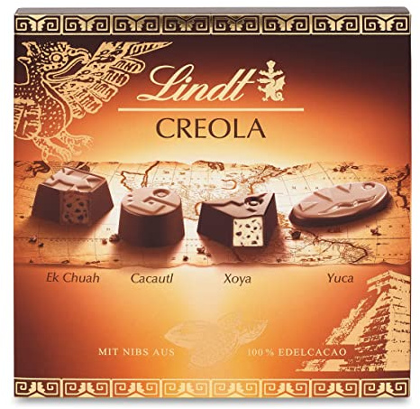 Lindt Creola Pralinen, Auswahl feiner Pralinés, 4 unterschiedliche Sorten, glutenfrei, 100g