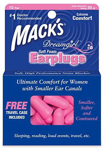 Mack's Dreamgirl Soft Foam Earplugs - Pack of 10 Pairs