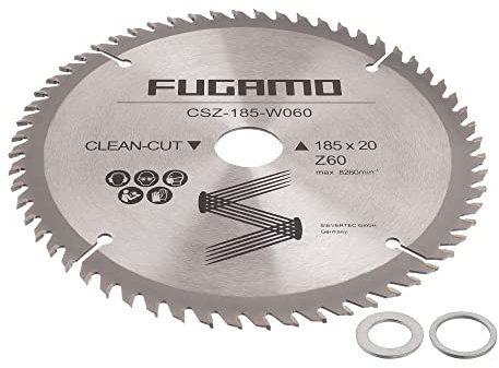 HM Kreissägeblatt Ø 185 x 20/16 mm 60 Zähne Sägeblatt für Hartholz Spannplatte