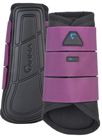 Shires Arma Air Motion Brushing Boots - Plum Small Pony