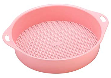 Hemoton 11inch Garden Soil Sifting Set of 4 Garden Sieve Riddle with Handle Plastic Soil Sieve Compost Gardening Tool for Balcony 11.02X9.64X1.96 Inch