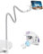 SAIJI Soporte Móvil con Cuello de Cisne, 95 cm Brazo Flexible, Cuero de PU, Estable y Duradero, rotación Ajustable de 360° para iPhone 13 Pro MAX, 12 Mini, 12 Pro MAX, Huawei, Samsung (Gris)