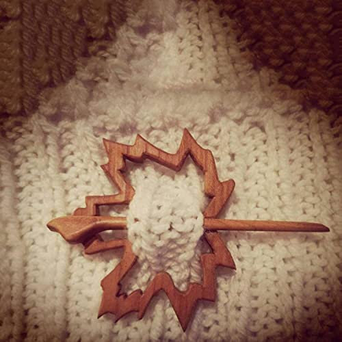 Broche broche avec motif animal en bois bricolage artisanat Badge dessin animé broche, drôle mignon châle broche écharpe boucle fermoir épingles (07#)