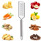 Flache Reibe aus Edelstahl, 23,5 cm, perfekt zum Reiben, Käsereibe für Parmesan, Knoblauch, Schokolade, Zitrone und Limetten, langlebiger und rostfreier Zester, mit Loch zum Aufhängen (1 Packung)