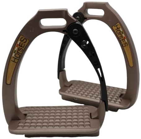 Horses Staffe Sicurezza Safety, Progettate per la Massima Sicurezza e Comfort del Cavaliere, Moderne ed Eleganti (Marrone/Nero)