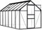 HOVOTHY Gewächshaus mit Fundament Anthrazit Aluminium 7,03 m² 190x370x202 cm Gewächshaus Winterfest Wintergarten Gewächshaus Balkon Tomatengewächshaus Wintergewächshaus Schutz der Pflanzen vor Kälte