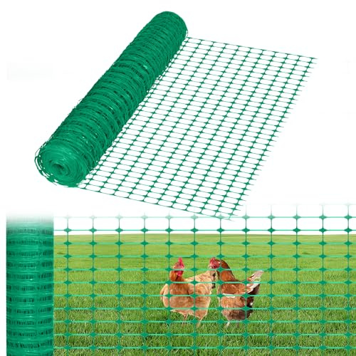 HENGMEI 2 x 30 m, stängsel, byggstaket, begränsningsstaket, nyttodjursstaket, 100 cm högt skyddsnät av plast, kan skäras till mobilt staket, hönsstaket, fjäderfästaket för fjäderfäinhägnad,