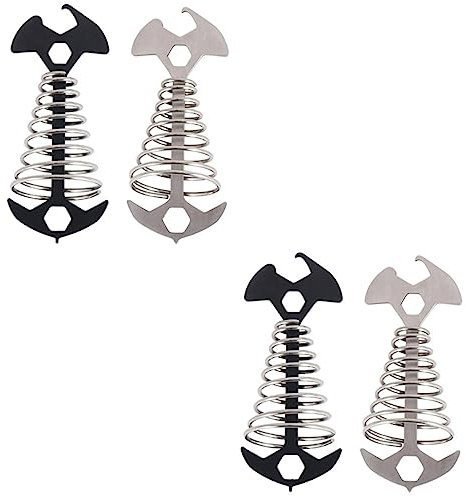 Sosoport 4stücke Fischgräten-zeltheringe Aus Tragbare Zelt-Nagel-Haken Mit Federndem Design Für Camping Geeignet Für Verschiedene Holzstärken Wiederverwendbar Und Leicht Zu Reinigen
