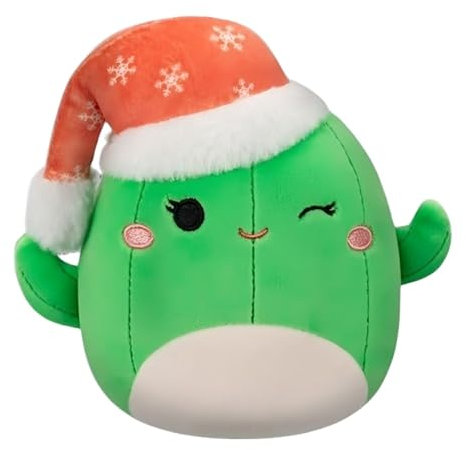 Squishmallows Peluche Maritza il cactus di Natale con cappello di Natale 12 cm – Squishmallow Original 2024