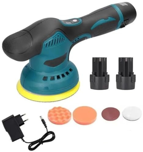 21 SHOP® LUCIDATRICE ROTORBITALE DOPPIA BATTERIA 18V 8 VELOCITÀ LEVIGATRICE PER AUTO SMAL