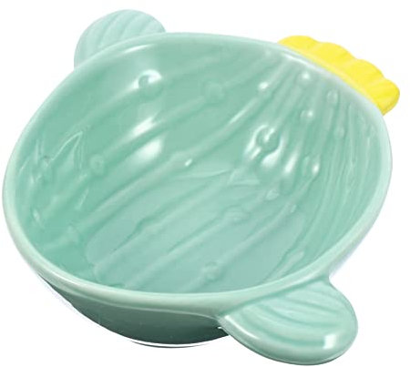 BELLIFFY Keramiknapf Für Haustiere Wasserspender Für Hamster Futterautomat Für Haustiere Igel Wasserschale Haustiernapf Nahrungsaufnahmebecken Wassernapf Für Kaninchen Hase Wassernapf Green