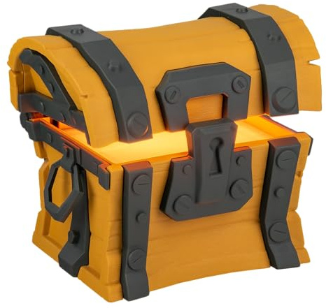 Paladone Fortnite Baúl del tesoro Luz con sonido, mercancía con licencia oficial, decoración de juegos para el hogar, regalo para niños y niñas, coleccionable a pilas