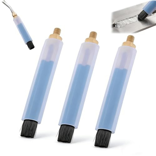 JIXLOUR 3 Cepillos de soldadura de cabeza de cobre M6 - Herramienta profesional para limpieza y pulido de juntas de soldadura, ideal para trabajos de soldadura metálica y reparación de metales