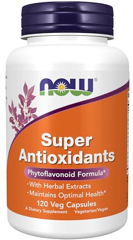 NOW Supplements, Super Antioxidants with Herbal Extracts and a Broad Spectrum of Flavonoids for Immune Support, 120 Veg Capsules