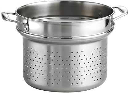 Tramontina Stainless Steel Pasta Strainer for Pot Basket Compatible with 8L Stock Pots