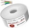 Cable de alimentación para ambientes húmedos con cubierta de cable eléctrico, anillo para instalación sobre y debajo de yeso en locales secos, húmedos y húmedos (NYM-J 3 x 2,5 mm², 30 m)