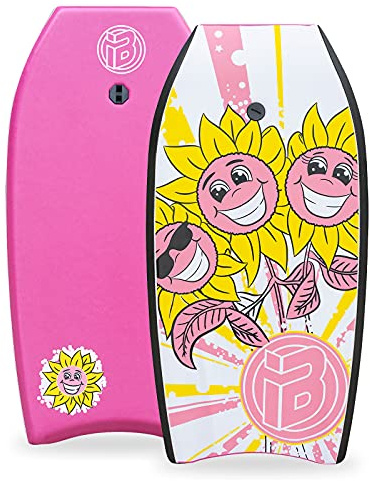 iBOARD Bodyboard, Planche bodyboard enfant léger avec housse en EPS, 33 laisse et dragonne de qualité supérieure pour enfants et adultes