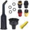 11PCS Mouthpiece Nozzle,Round Brush Set for Kärcher Steam Cleaner Accessories SC1 SC2 SC3 SC4 SC5, 4 Round Brush + 2 Large Round Brush + 1 Nozzle +4 sealing ring