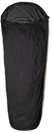 Snugpak Bivvi Bag WGTE Housse de sac de couchage légère et imperméable en nylon Paratex Dry durable, protection contre le vent, idéale pour le camping sauvage et la survie d'urgence, noir