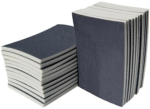 SACKORANGE 20 PCS 3 x 4 Inch 3000 Grit Sanding Sponge, Ultra Fine Sanding Sponges Pads, Soft Foam Hand Sander Block Wet Dry Sandpaper for Model Drywall Metal Wood Furniture Polishing