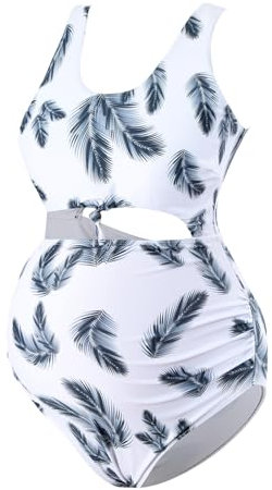 Maillot de Bain 2 Pièces d'été pour Femmes Enceintes Maillots de Bain Deux Pièces Grossesse Femmes Tankini Maternité Enceintes Bikini Enceinte Col en V Couleur Unie Vêtements De Plage