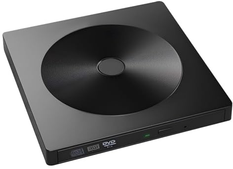 LpartsXpert CD/DVD External Drive USB 3.0 & Type-C Portable External CD/DVD Burner for Mainstream Computer Systems Such As Windows 11/10/8/7 / XP、Linux、Mac