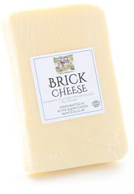 Silver & Lewis Wisconsin Brick Cheese 4-Pack | (4) 8 oz Pieces | Mild & Creamy Traditional Brick Cheese - Perfect for Melting, Snacking & Detroit-Style Pizzas