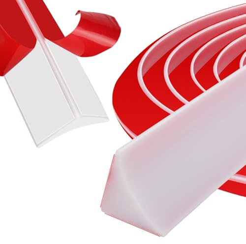 Profil D'étanchéité pour Plan de Travail Baguette Finition Angle Plan de Travail Cuisine 3mètres Baguette Finition Plan de Travail Cuisine Silicone Auto-adhésif Imperméable Blanc (Blanc, 3m)